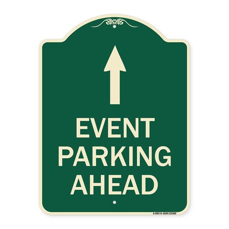 Signmission Designer Series Parking & Post Kit, Green & Tan Heavy-Gauge Aluminum Sign, 24" x 18", G-1824-23366 A-DES-G-1824-23366